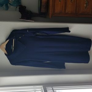 Ralph Lauren Jeans Co Navy Blue Cowl Neck Dress with bronze buttons